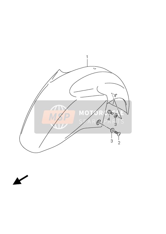 5311103H00YD8, Fender, Front (Silver), Suzuki, 4